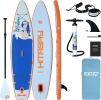 Inflatable Stand Up Paddle Board for Adults & Youth;  Blow Up Paddleboards with SUP Accessories; Yoga Board;  iSUP Board;  Double Action Pump