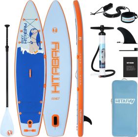 Inflatable Stand Up Paddle Board for Adults & Youth;  Blow Up Paddleboards with SUP Accessories; Yoga Board;  iSUP Board;  Double Action Pump