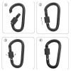 D Shape Spring-Loaded Gate Aluminum Keychain Gate Buckle for Camping