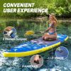 Inflatable Stand Up Paddle Board with Premium SUP Accessories Adjustable Paddle; Double Action Pump; ISUP Backpack;  Leash; Blow Up Paddleboard