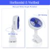 Clip on Fan with LED Lamp, Rechargeable Desk Fan, 4 Speed 360¬∞Rotating Detachable Clamp Fan, Battery Powered USB Camping Fan Portable for Cart RV Car