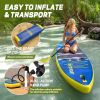 Inflatable Stand Up Paddle Board with Premium SUP Accessories Adjustable Paddle; Double Action Pump; ISUP Backpack;  Leash; Blow Up Paddleboard