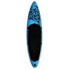 Inflatable Stand Up Paddleboard Set 144.1"x29.9"x5.9" Blue