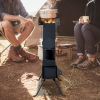 9.44"D x 17"W x 22"H camping rocket stove