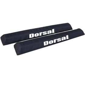 Dorsal Aero Roof Rack Pads for Factory and Wide Crossbars - Surfboards Kayaks Sups Snowboards (Color: Black, size: 20")