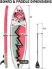 Inflatable Stand Up Paddleboard, Premium SUP Accessories - Backpack, Paddle, Pump and Leash, 32' Wide Board w Stable Non-Slip Deck for Adult | Family