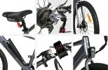 Electric Bicycle 36V 350W 10AH 7S speed 80KM 150KG +APP disc brake front and rear lights 700C*45C KENDA spoked wheel E Bike